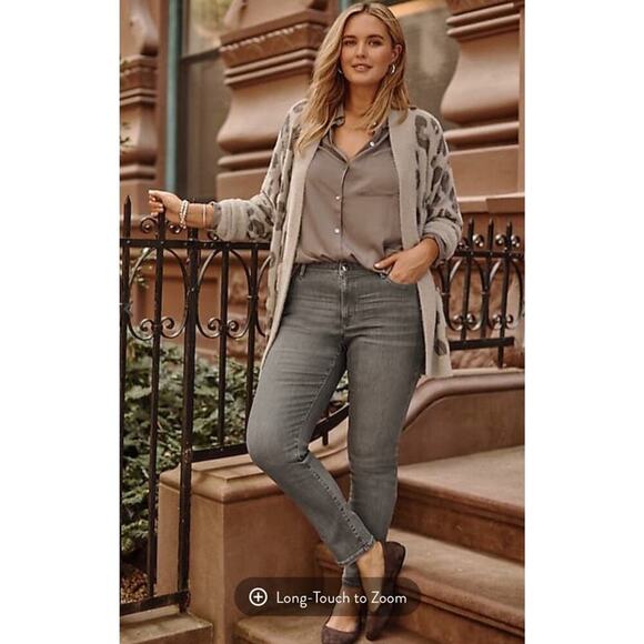 J. Jill Denim - J Jill Denim Gray High Rise Straight Leg Jeans Womens Size 22 (1939)